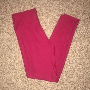 Pink OS LuLaRoe leggings never worn
